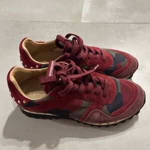 Valentino Garavani Red and Black Women's Sneakers